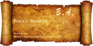 Buczi Arnold névjegykártya